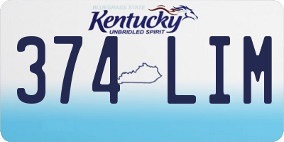 KY license plate 374LIM
