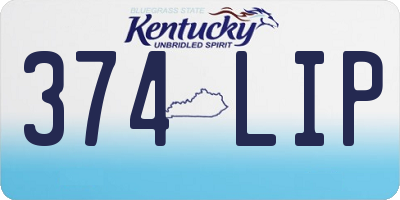 KY license plate 374LIP