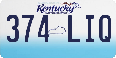 KY license plate 374LIQ