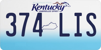 KY license plate 374LIS