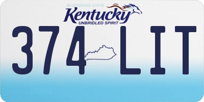 KY license plate 374LIT