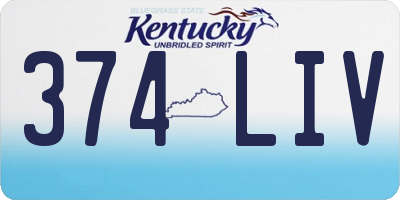 KY license plate 374LIV