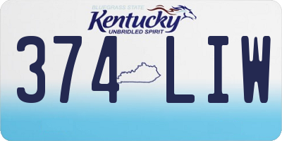 KY license plate 374LIW