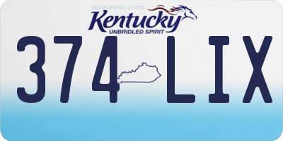 KY license plate 374LIX