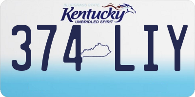 KY license plate 374LIY