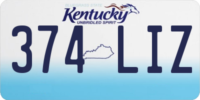 KY license plate 374LIZ