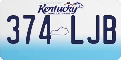 KY license plate 374LJB