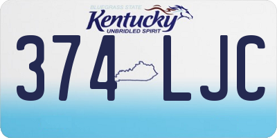 KY license plate 374LJC