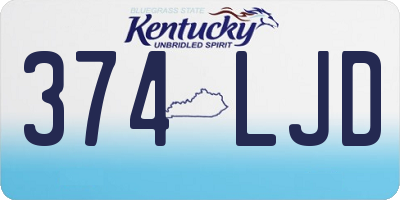 KY license plate 374LJD