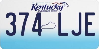 KY license plate 374LJE
