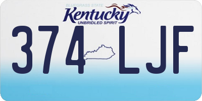 KY license plate 374LJF