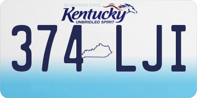 KY license plate 374LJI