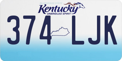 KY license plate 374LJK