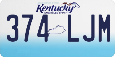 KY license plate 374LJM