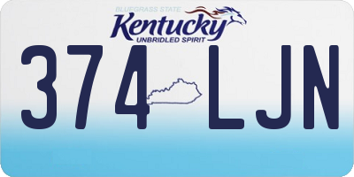 KY license plate 374LJN