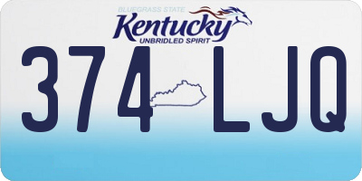 KY license plate 374LJQ