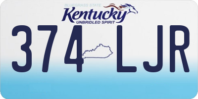 KY license plate 374LJR