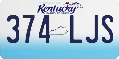 KY license plate 374LJS