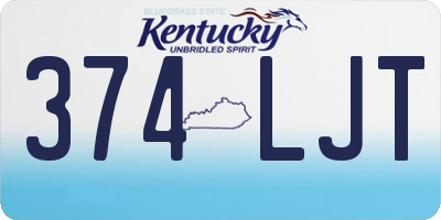 KY license plate 374LJT