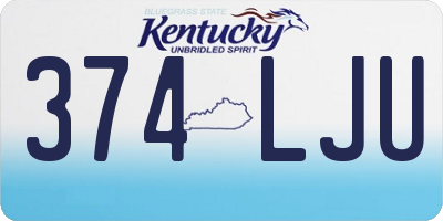 KY license plate 374LJU