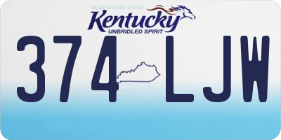 KY license plate 374LJW