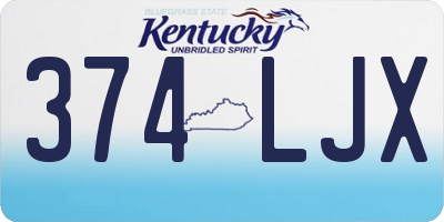 KY license plate 374LJX