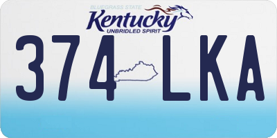 KY license plate 374LKA