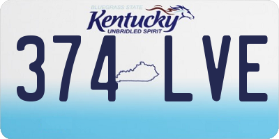 KY license plate 374LVE