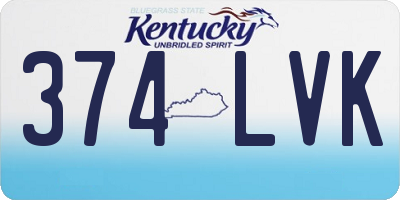 KY license plate 374LVK