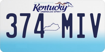 KY license plate 374MIV