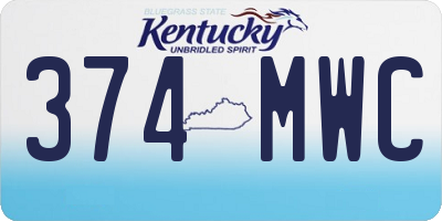 KY license plate 374MWC