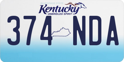 KY license plate 374NDA