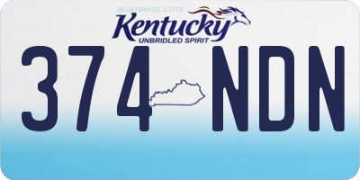 KY license plate 374NDN