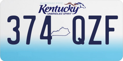 KY license plate 374QZF
