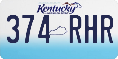 KY license plate 374RHR