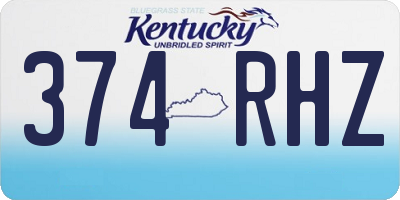 KY license plate 374RHZ