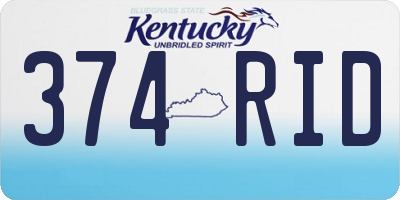 KY license plate 374RID