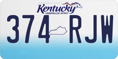 KY license plate 374RJW