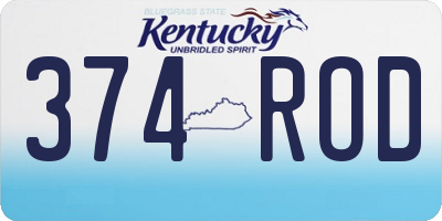 KY license plate 374ROD