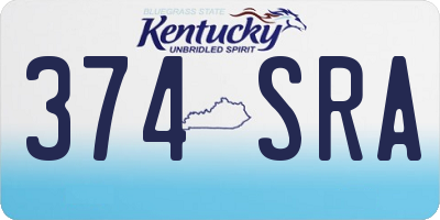 KY license plate 374SRA