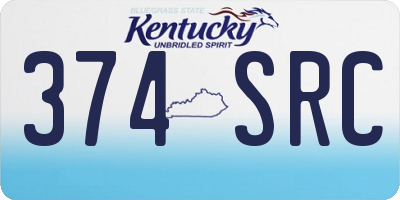 KY license plate 374SRC
