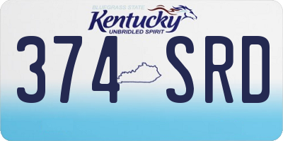 KY license plate 374SRD