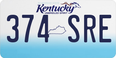KY license plate 374SRE