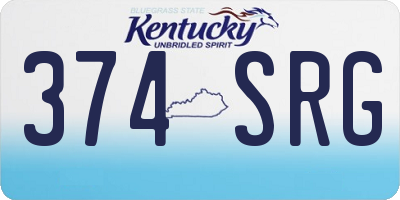 KY license plate 374SRG