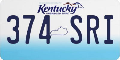 KY license plate 374SRI