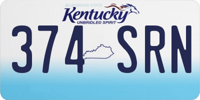 KY license plate 374SRN