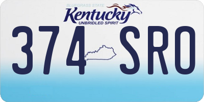 KY license plate 374SRO