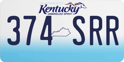 KY license plate 374SRR