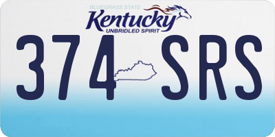 KY license plate 374SRS