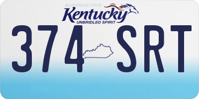 KY license plate 374SRT